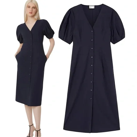 FRANK AND OAK The Puff Sleeve Dress size medium - Picture 1 of 10